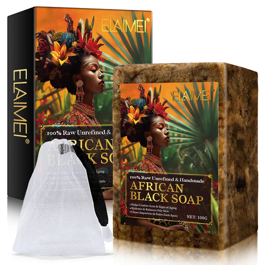 Raw African Black Soap 