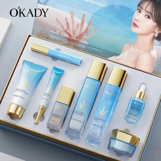 "Natural Sea Hydrating Facial Care Set with gentle cleanser"