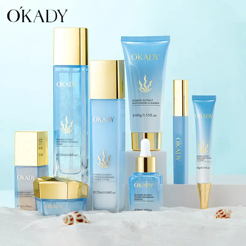 Natural Sea Hydrating Facial Care Set with gentle cleanser